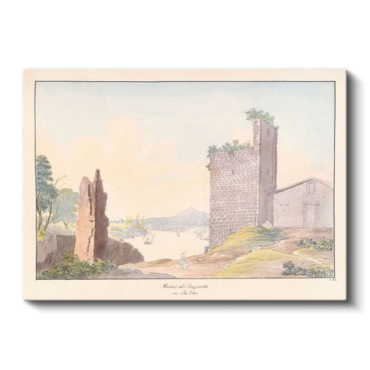 Jakob Philipp Hackert - Vignola Kalıntıları Kanvas Tablo