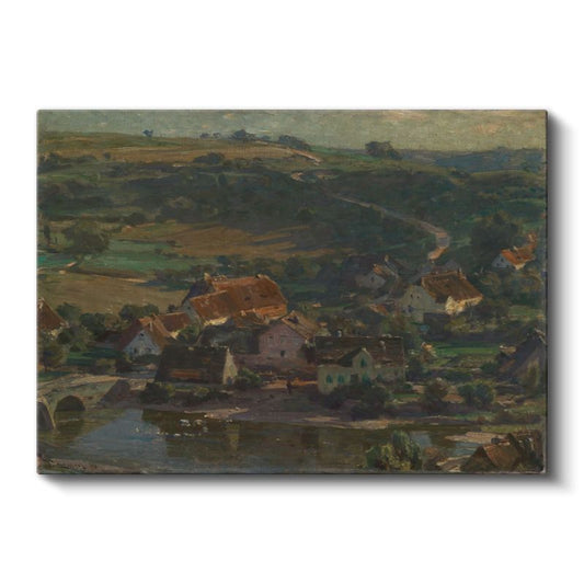 Theodore Rousseau - Kırsal Köy Manzarası Kanvas Tablo