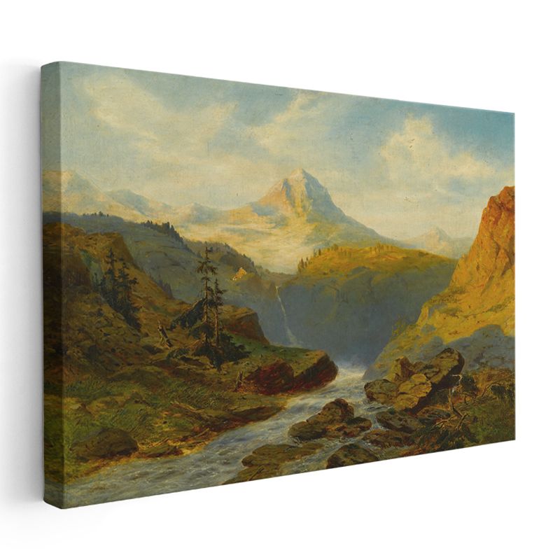 Albert Bierstadt - Dağ Vadisi Kanvas Tablo