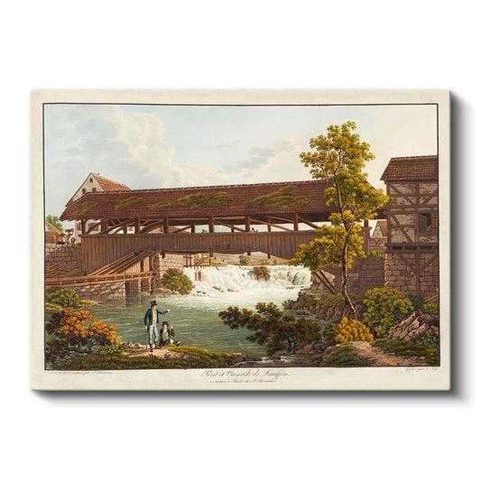 Carl Bleuler - Laufenburg Köprüsü Kanvas Tablo