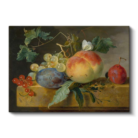 Jan van Huysum - Meyve Natürmortu Kanvas Tablo