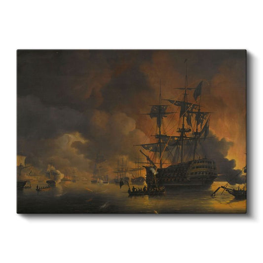 Joseph Mallord William Turner - Deniz Savaşı Kanvas Tablo