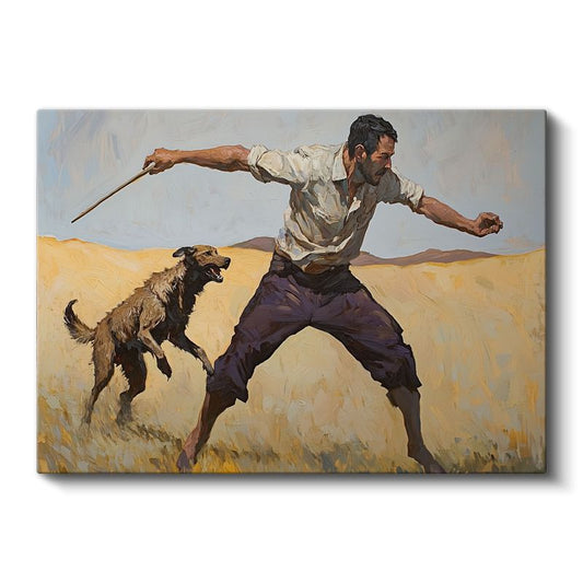 Nicola Samori - Çoban ve Köpek Kanvas Tablo