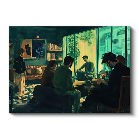 Ramon Lombarte - Akşam Buluşması Kanvas Tablo