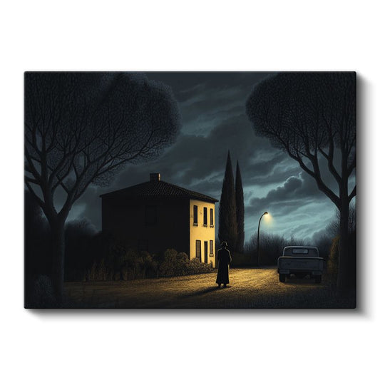 René Magritte - Gece Evi Kanvas Tablo