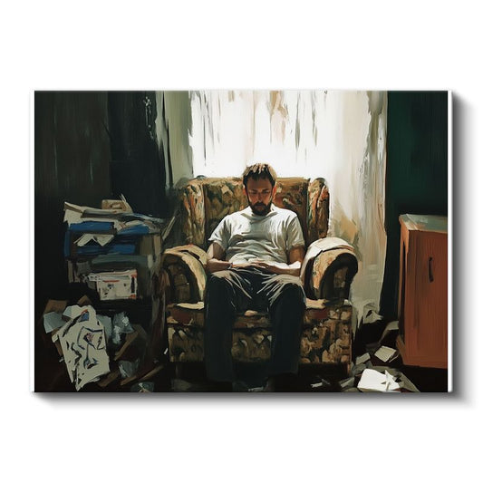 Midjourney - Yalnız Adam Kanvas Tablo