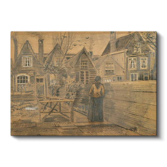 Vincent van Gogh - Antwerp'te Eski Evlerin Arka Bahçeleri Kanvas Tablo