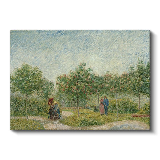 Vincent van Gogh - Flört Eden Çiftlerle Bahçe Kanvas Tablo