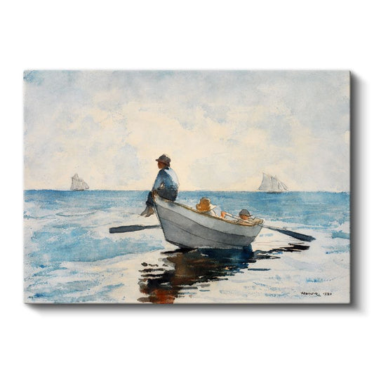 Winslow Homer - Denizde Balıkçı Kanvas Tablo
