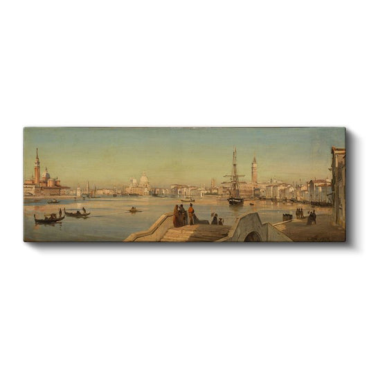 Canaletto - Venedik Lagünü Manzarası Kanvas Tablo