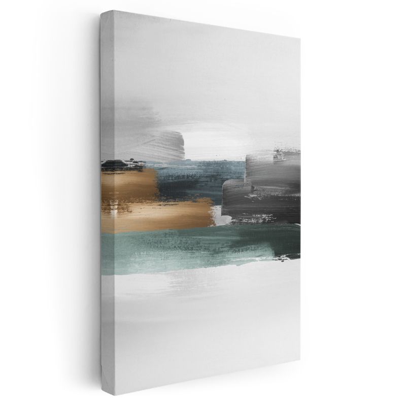 Minimalist Ufuk - Pastel Tonlarda Yatay Kompozisyon Kanvas Tablo