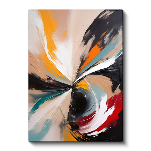 Dinamik Patlama - Merkezden Yayılan Renkler Kanvas Tablo