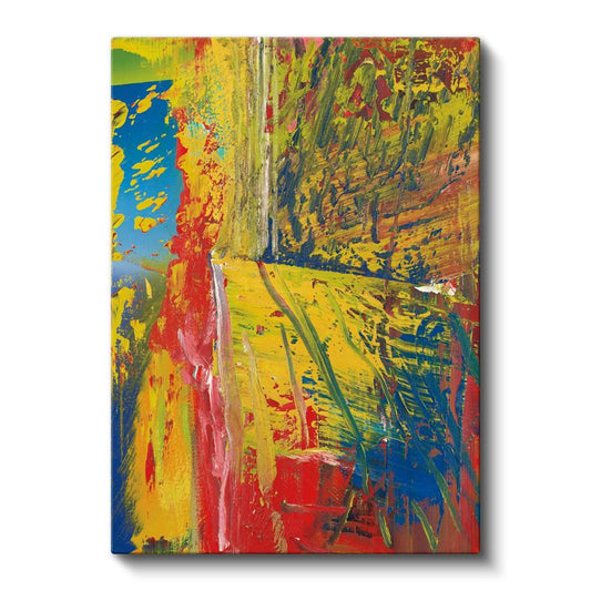 Renk Patlaması - Ekspresyonist Soyut Kompozisyon Kanvas Tablo