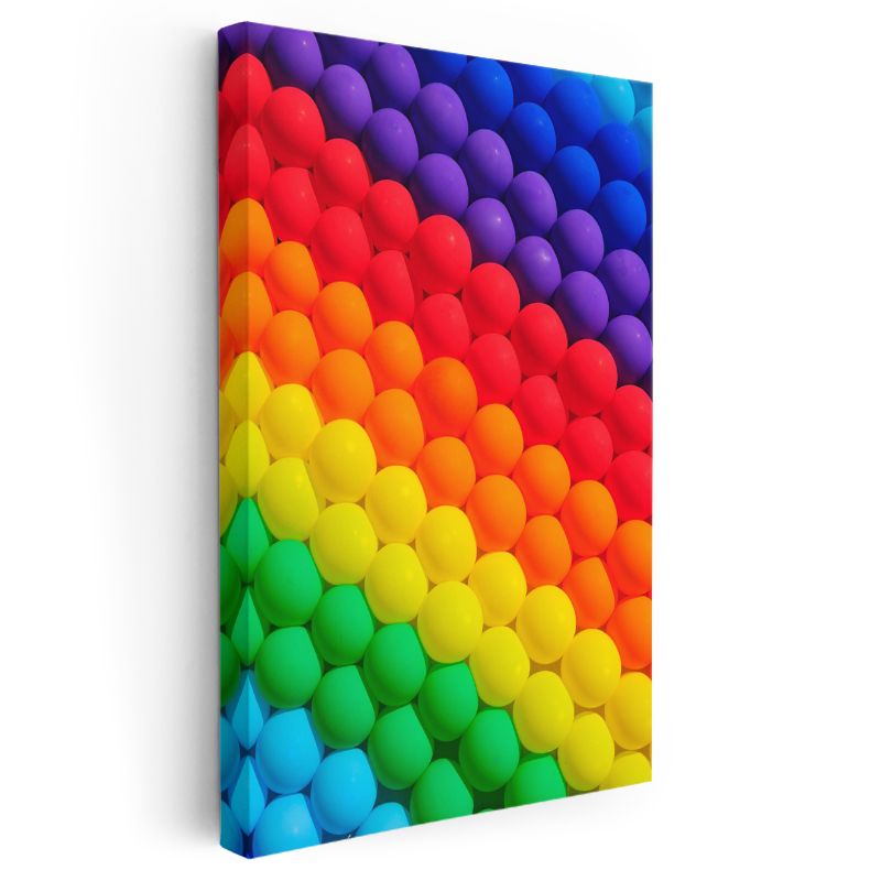 Renk Spektrumu - Geometrik Küre Dizilimi Kanvas Tablo