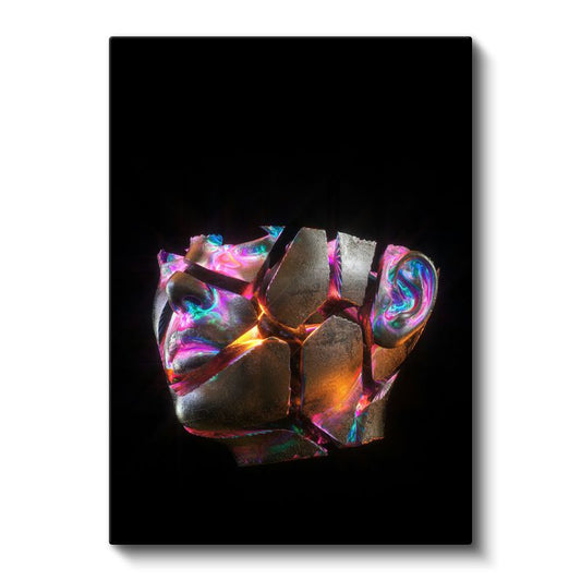 İçsel Parıltı - Kırık Yüzeyden Sızan Renkli Işık Kanvas Tablo