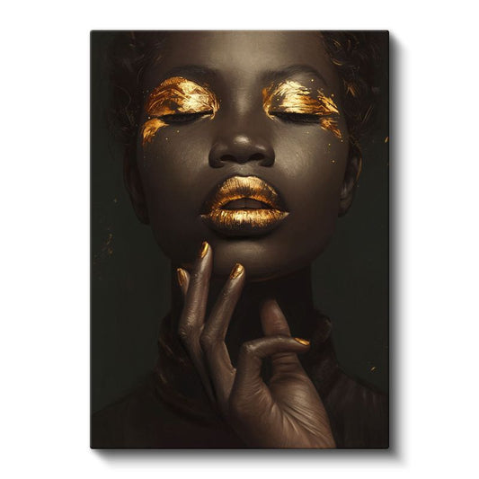 Altın Dokunuş - Lüks Portre Sanatı Kanvas Tablo
