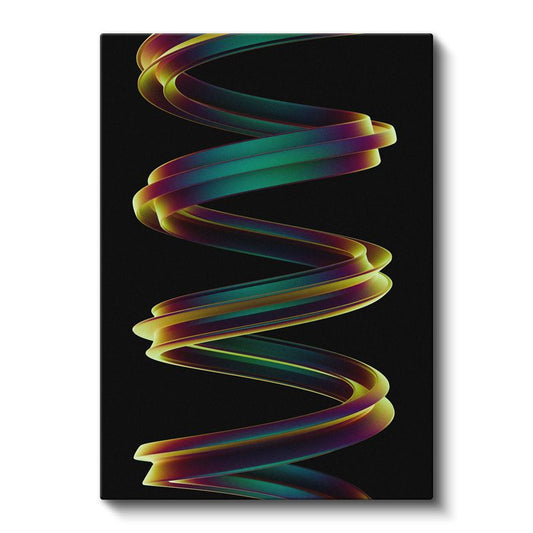 Sonsuz Dalga - Renkli Spiral Akış Dinamiği Kanvas Tablo