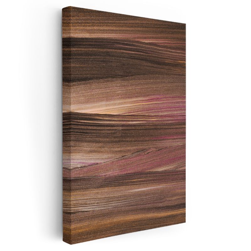 Toprak Soyutlaması - Yatay Akışlı Çizgiler Kanvas Tablo