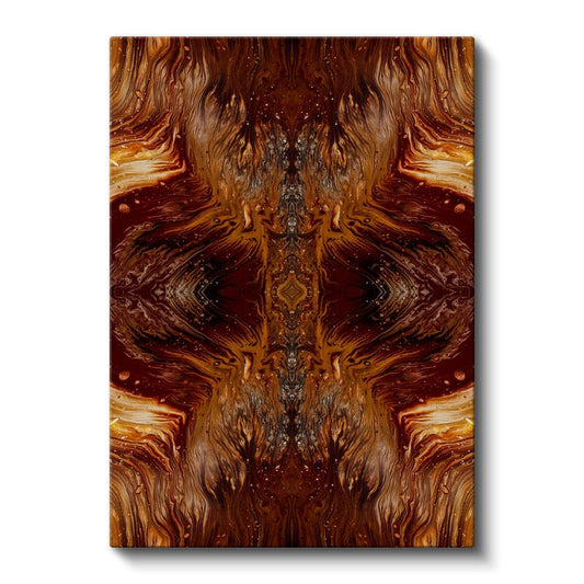 Altın Akış - Simetrik Mermer Desenleri Kanvas Tablo