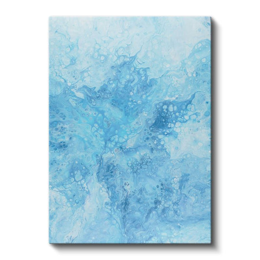 Mavi Derinlik - Kabarcık Dokulu Soyut Okyanus Kanvas Tablo