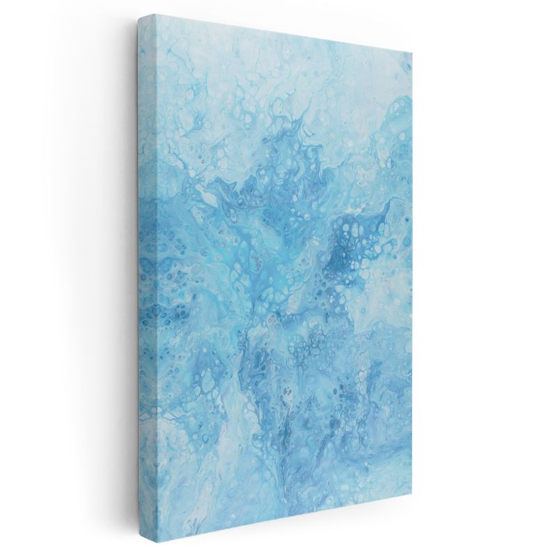 Mavi Derinlik - Kabarcık Dokulu Soyut Okyanus Kanvas Tablo