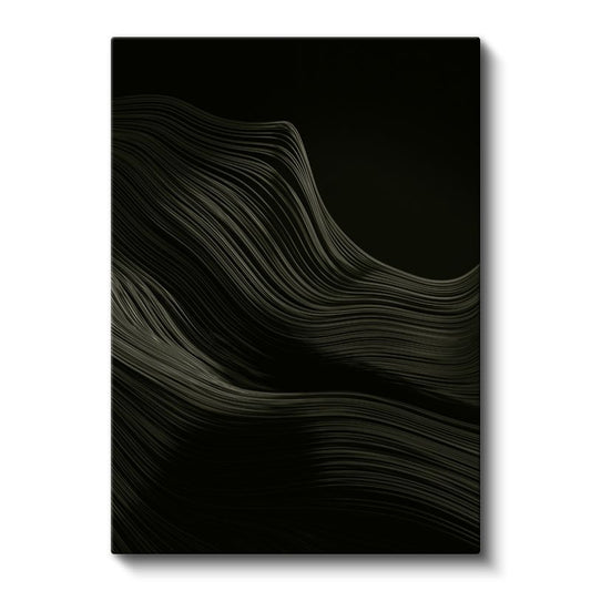 Gece Dalgaları - İnce Çizgilerle Oluşturulmuş Minimalist Kanvas Tablo
