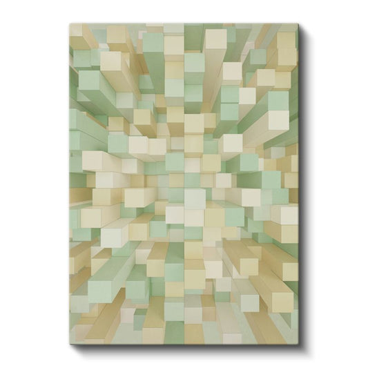 Geometrik Küpler - Üç Boyutlu Minimalist Tasarım Kanvas Tablo