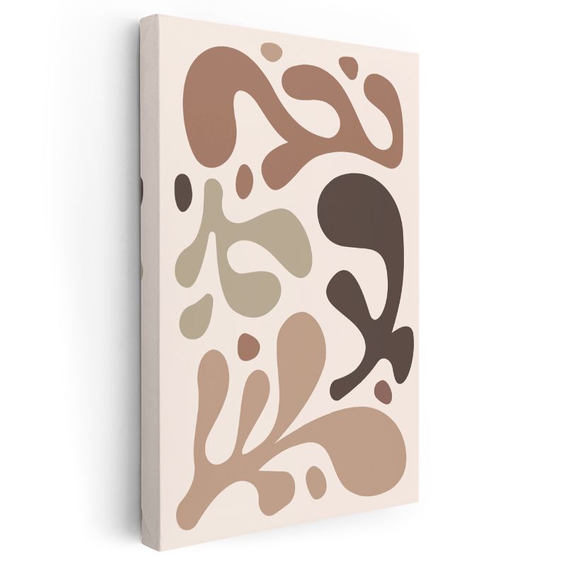 Organik Akış - Toprak Tonları Soyut Desen Kanvas Tablo