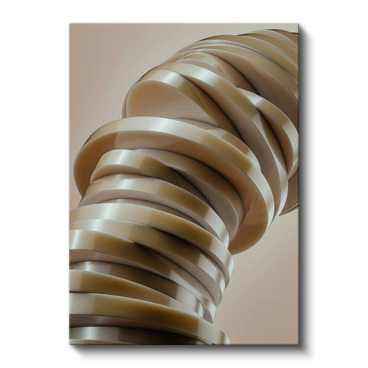 Spiral Dinamizm - Üç Boyutlu Sarmal Şeritler Kanvas Tablo