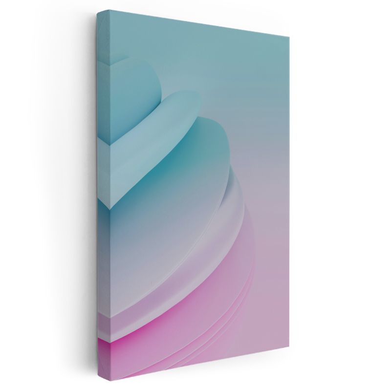 Pastel Katmanlar - Minimalist Yumuşak Geçişli Kanvas Tablo