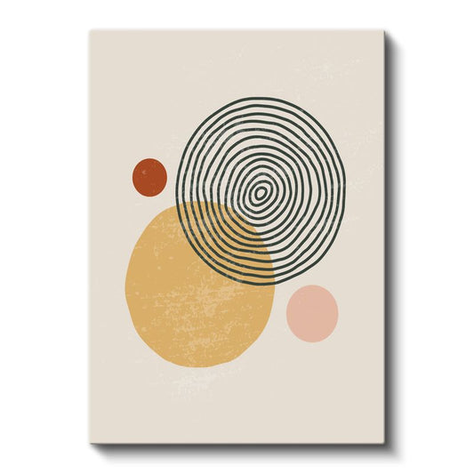 Spiral Desen - Geometrik Daireler Kompozisyonu Kanvas Tablo