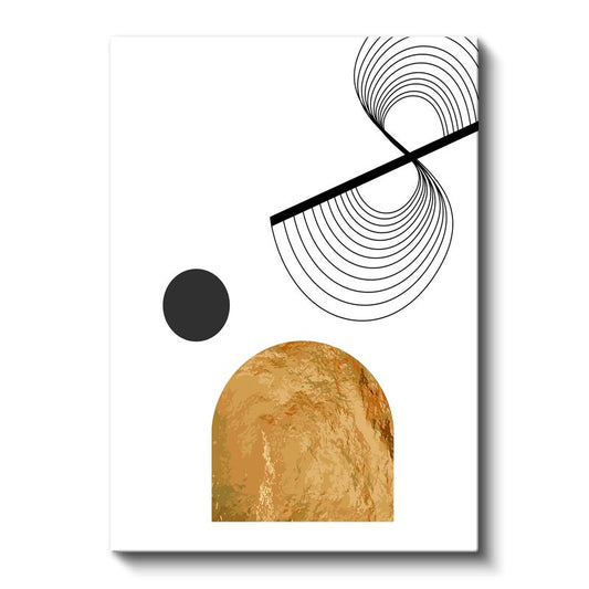 Soyut Denge Kompozisyonu - Modern Geometrik Formlar Kanvas Tablo