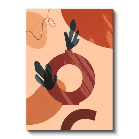 Soyut Daireler - Toprak Tonları Organik Formlar Kanvas Tablo