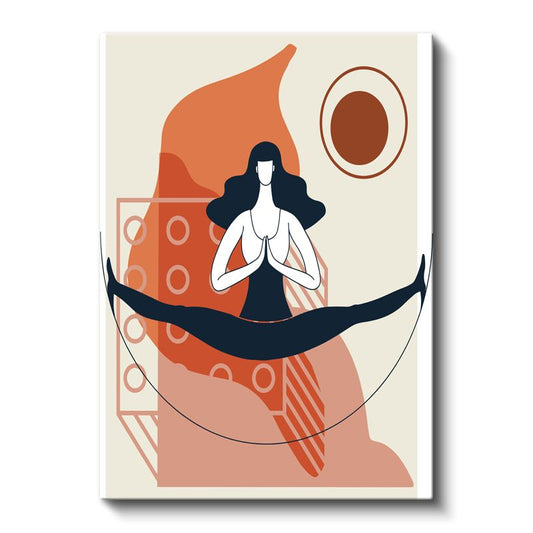 Ruhsal Denge - Minimalist Meditasyon Figürü Kanvas Tablo