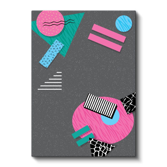 Retro Geometri - Memphis Tarzı Soyut Desen Kanvas Tablo