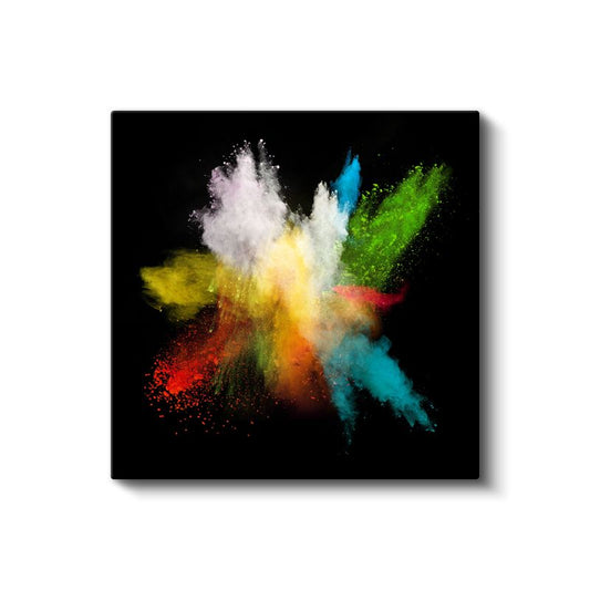 Renk Patlaması - Kozmik Toz Bulutu Soyut Tasarım Kanvas Tablo