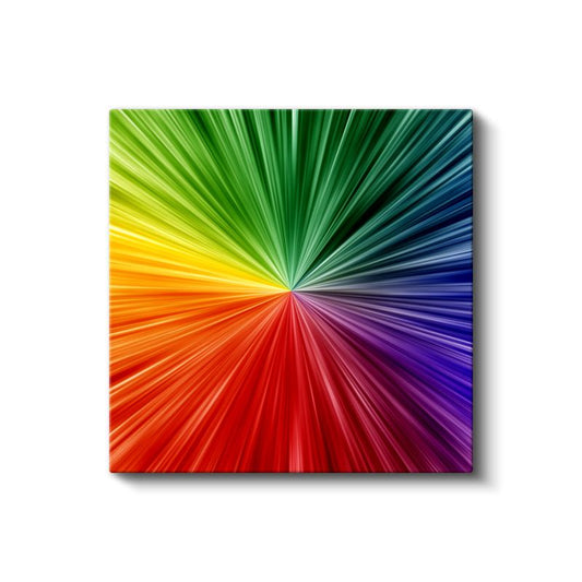 Renk Çarkı - Merkezi Işın Efektli Dinamik Tasarım Kanvas Tablo