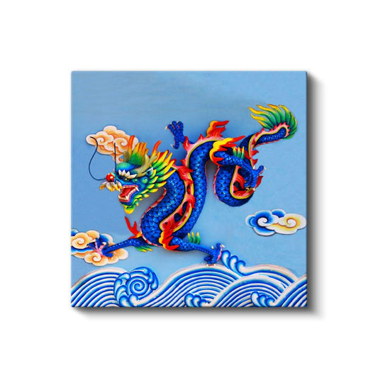 Renkli Ejderha - Modern Oryantal Sanat Kanvas Tablo