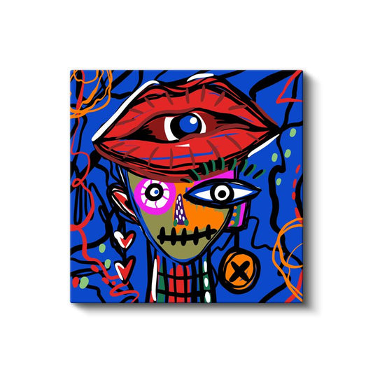 Sürrealist Portre - Modern Pop Art Esintisi Kanvas Tablo