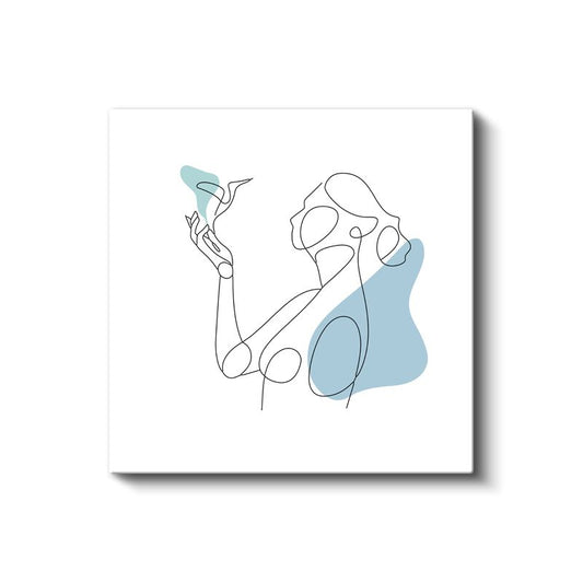 Zarafet Dokunuşu - Soyut İnsan Figürü Kanvas Tablo