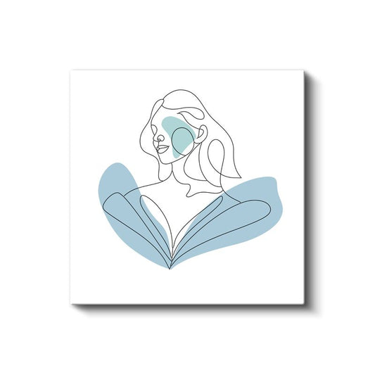 Profil Portresi - Soyut Yüz Çizimi Kanvas Tablo