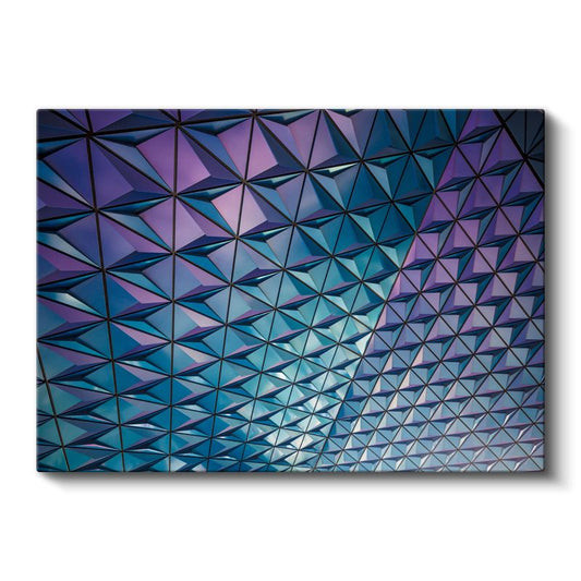 Kristal Geometri - Üçgen Prizma Deseni Kanvas Tablo