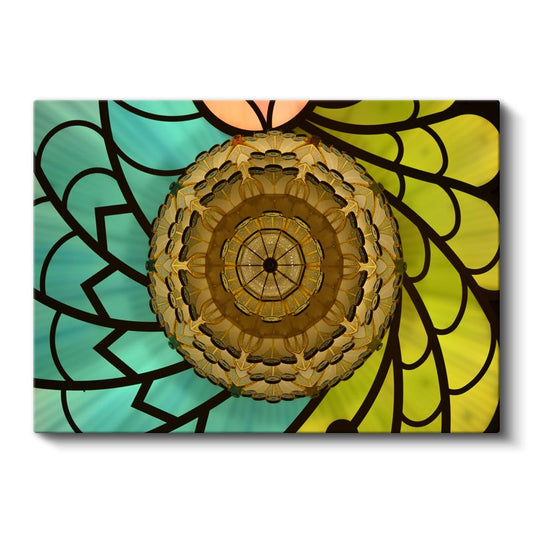 Mandala Denge - Geometrik Dairesel Desen Kanvas Tablo
