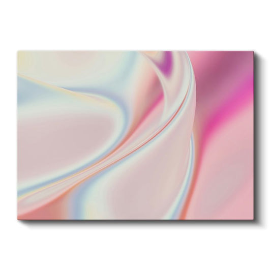 Pastel Rüya - Yumuşak Pembe Tonlar ve Zarif Kıvrımlar Kanvas Tablo