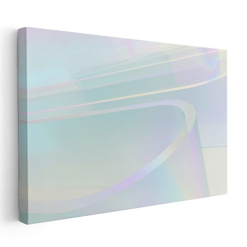 Serenite Dalgaları - Pastel Mavi Tonlarda Minimalist Çizgiler Kanvas Tablo