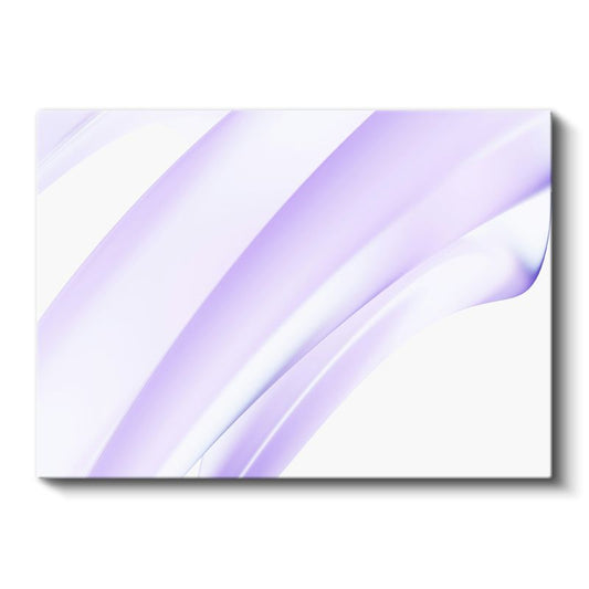 Mor Zarafet - Yumuşak Dalgalı Çizgiler ve Minimalist Tasarım Kanvas Tablo