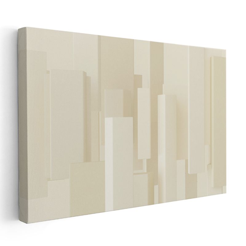 Minimalist Geometri - Monokrom Dikey Çizgiler Kanvas Tablo