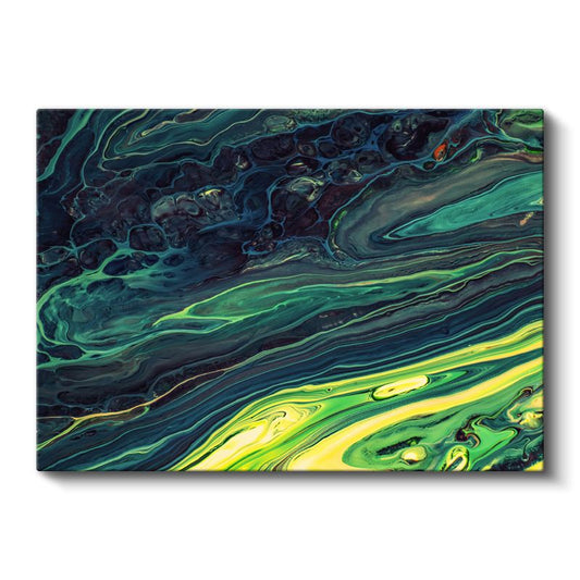 Okyanus Akıntısı - Sıvı Formlar Kanvas Tablo