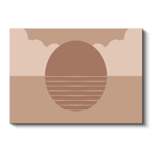 Minimalist Güneş - Geometrik Çizgiler Kanvas Tablo