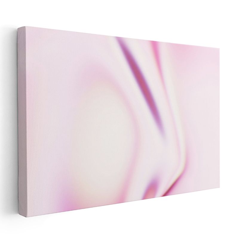 Pembe Soyut Dalgalar - Yumuşak Bulanık Geçişler Kanvas Tablo